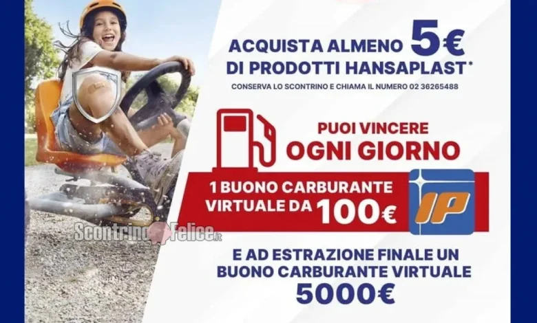 Concorso Hansaplast: vinci buoni carburante fino a 5.000 euro