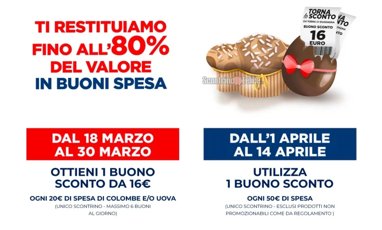 Esselunga Torna Lo Sconto Pasqua rimborso 80%