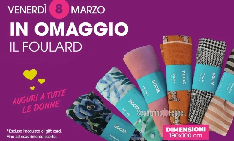 Foulard in regalo per la festa della donna da Tigotà