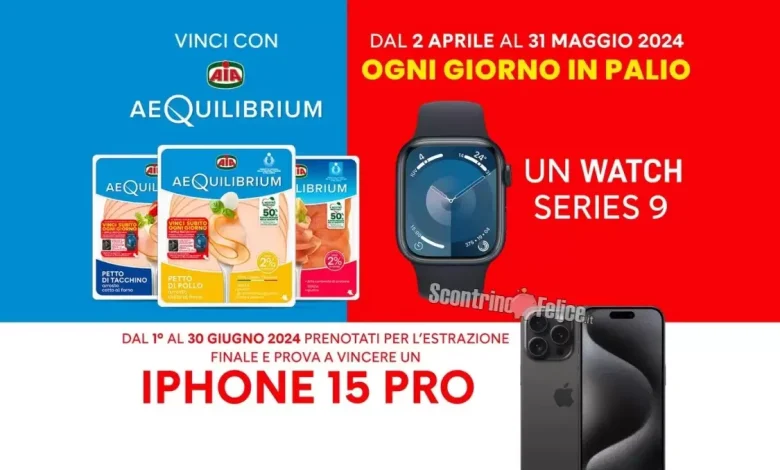 Concorso AeQuilibrium vinci Apple Watch 9 e iPhone 15