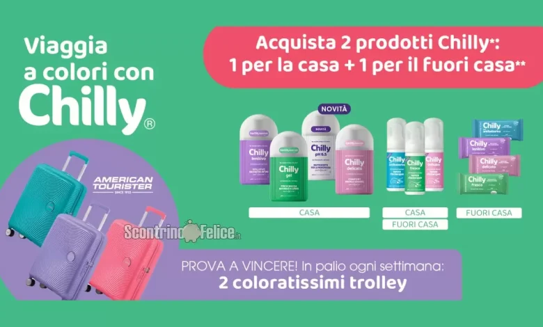 Concorso Chilly: in palio 2 trolley a settimana