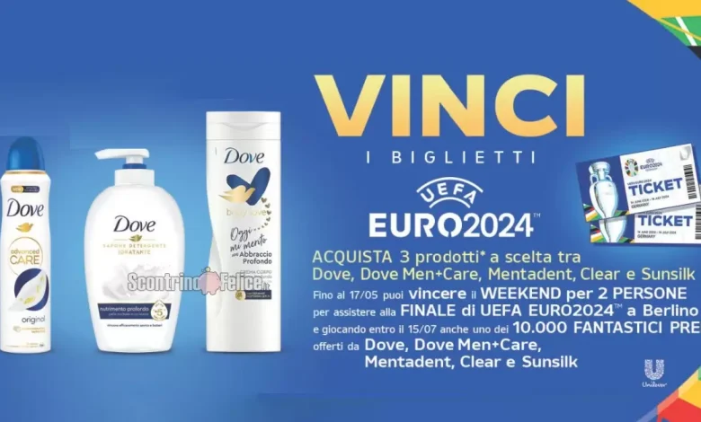 Concorso Dove, Mentadent, Clear, Sunsilk vinci premi Uefa Euro 2024