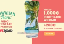 Concorso Hawaiian Tropic: in palio gift card WeRoad da 1.000 euro