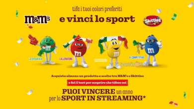 Concorso M&M’s e Skittles: vinci 1 anno di sport in streaming