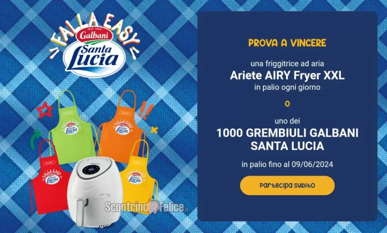 Concorso Santa Lucia: vinci friggitrice ad aria Ariete e grembiuli