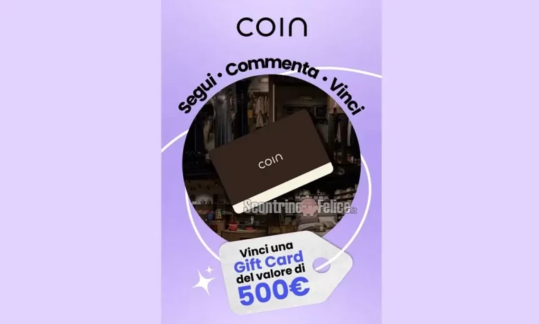 Concorso gratuito Scalapay: vinci gift card Coin da 500 euro