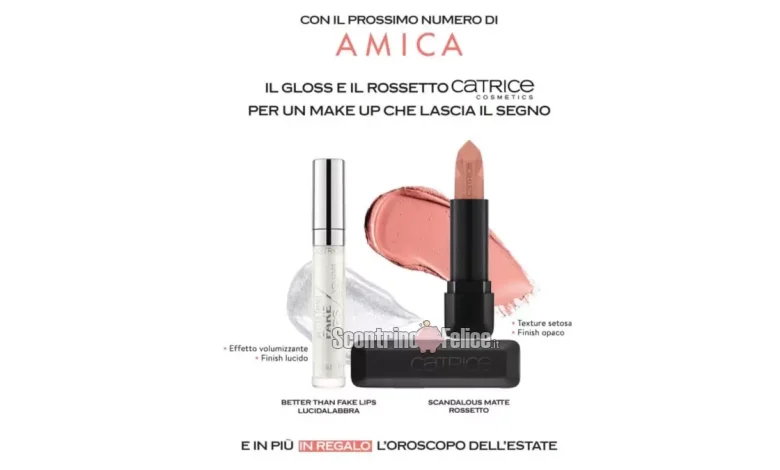 In Edicola: gloss e rossetto Catrice con Amica