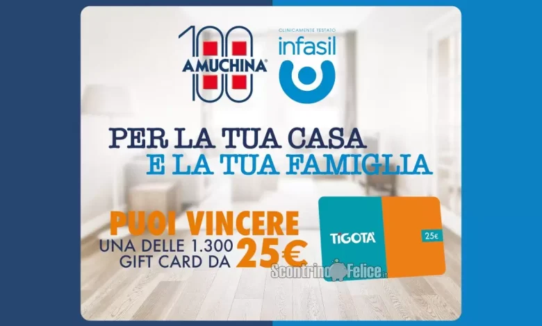 Concorso Amuchina e Infasil da Tigotà: in palio gift card da 25 euro