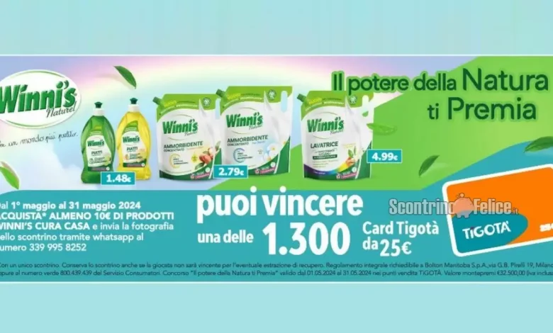 Concorso Winni’s da Tigotà (Maggio 2024) “Il potere della Natura ti premia”